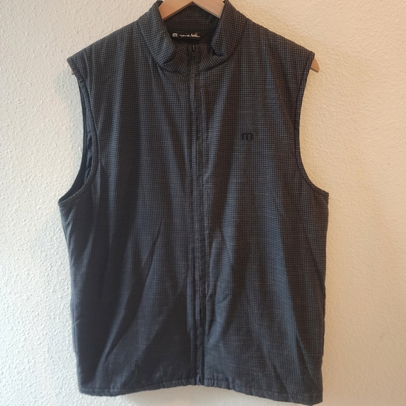 Travis Mathew Black & Gray Houndstooth Vest Mens Medium - Picture 1 of 7